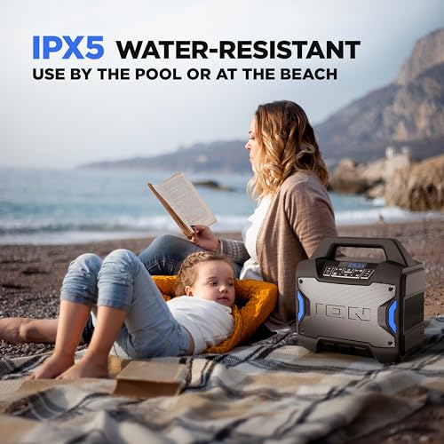 ION Block Rocker Portable Bluetooth Party Speaker with Karaoke Microphone T461114