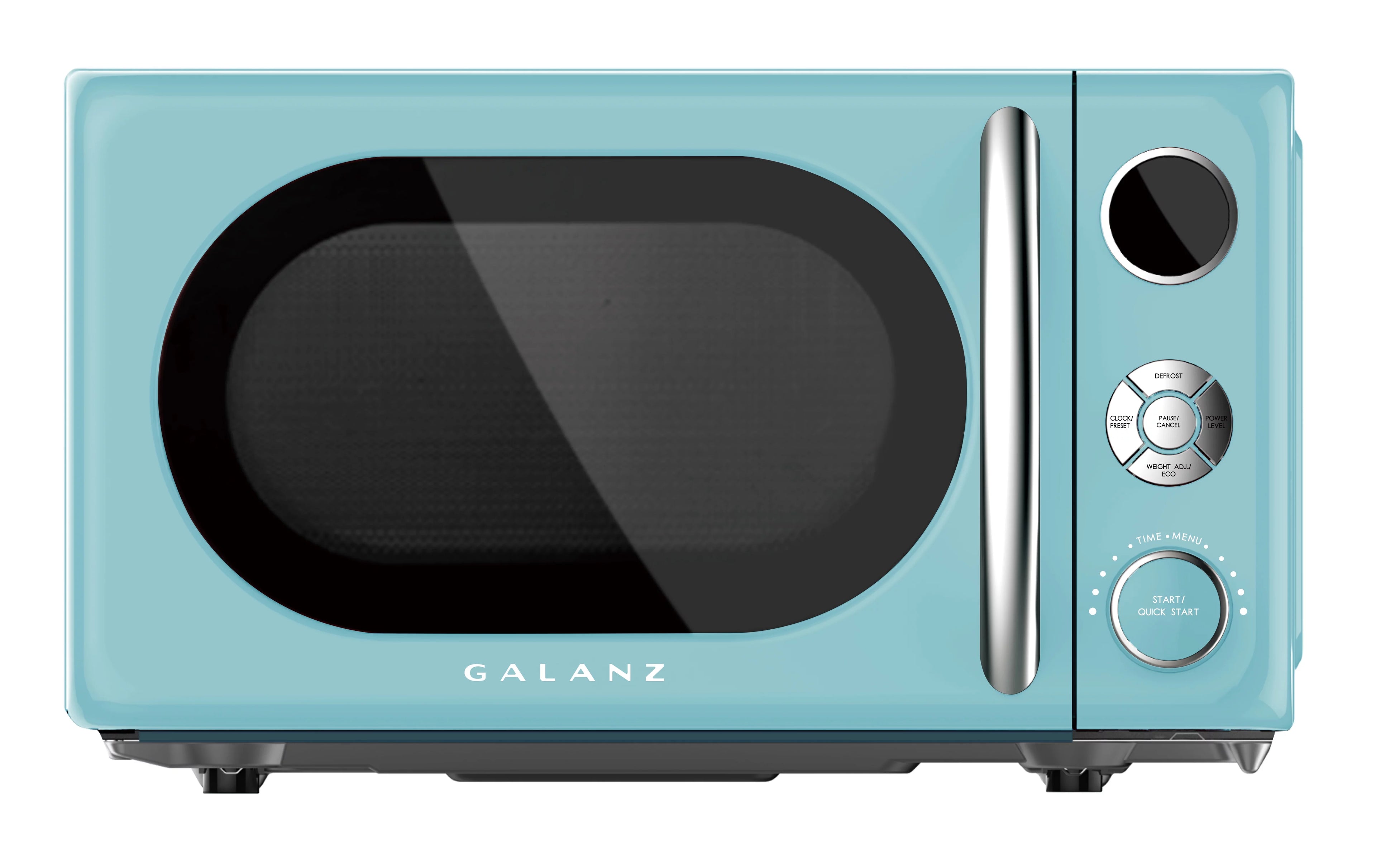 Galanz 0.7 Cu ft Retro Countertop Microwave Oven, 700W, Blue L502