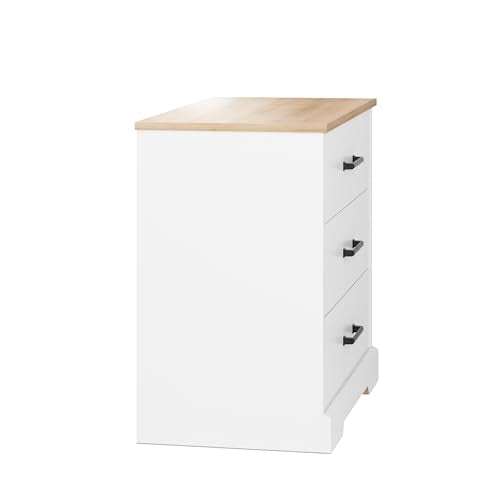 Prepac Sonoma Tall Nightstand with 3 Drawers, Black Q28004