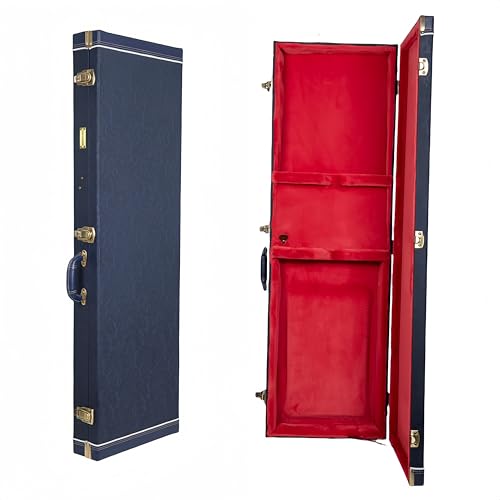 Crossrock Relief Series 335 Guitar Case for ES-335 & Semi-Hollow Electric Guitars, Carved Smoke Blue Finish S516