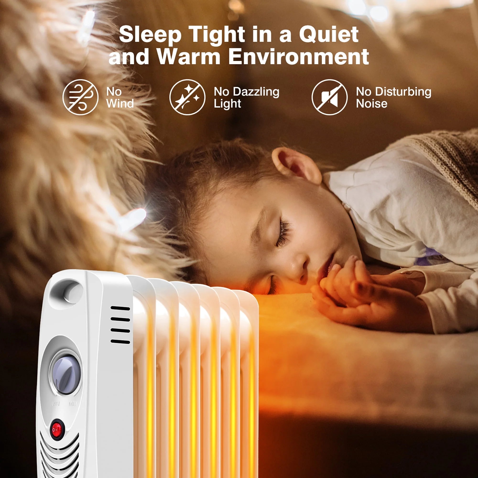 Costway 700W Portable Mini Oil Filled Radiator Heater with Thermostat P475