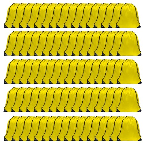 GoodtoU 40 Pack Drawstring Backpacks Waterproof Nylon Cinch Bags for School Gym N792