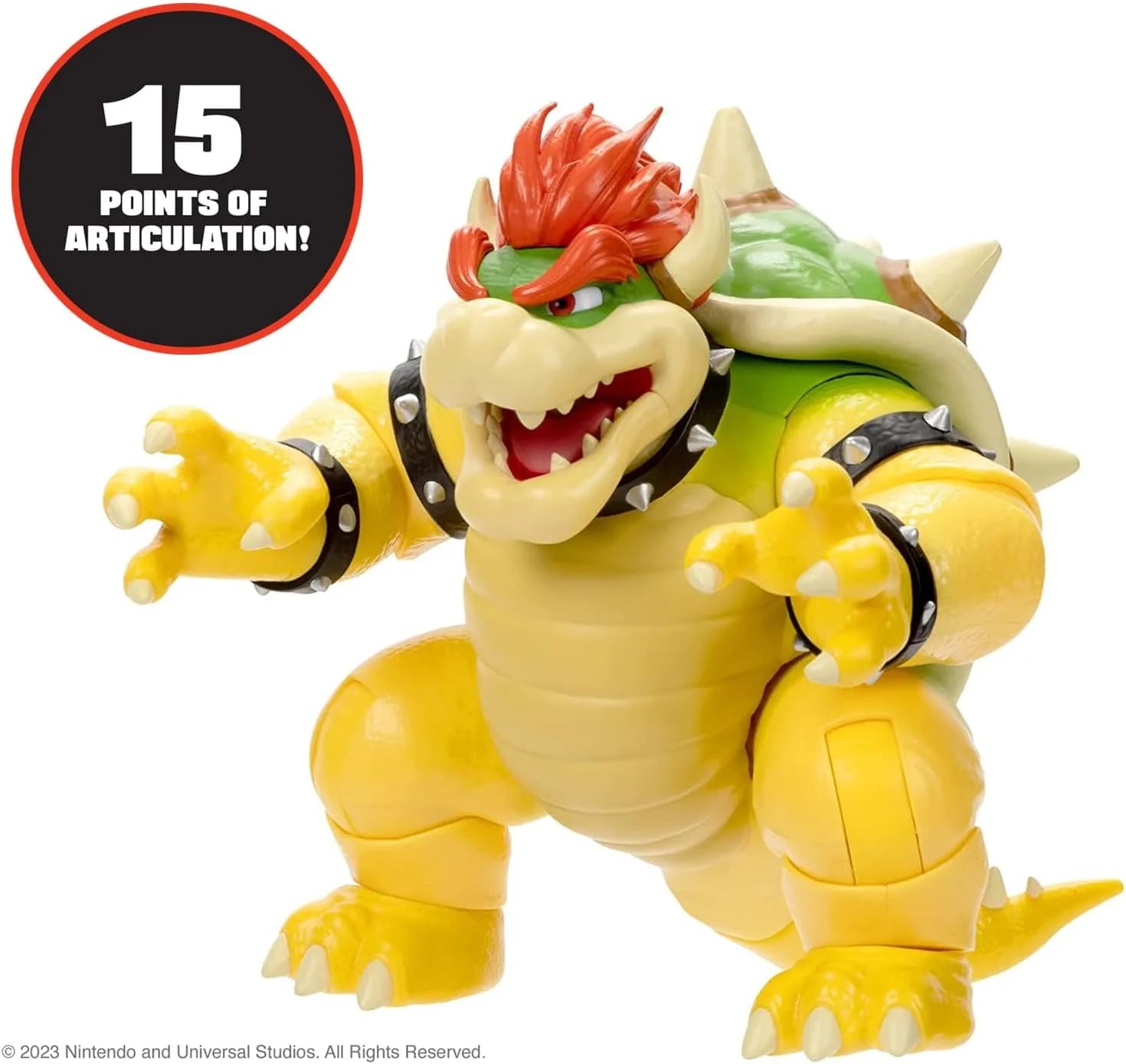 The Super Mario Bros. Movie 7 inch Bowser Action Figure with Fire Breathing Effects T6467