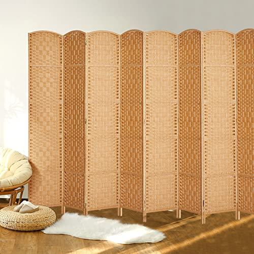 Rose Home Fashion 6 ft Tall Room Divider 4 Panel Folding Privacy Screen, Dark Coffee C8634