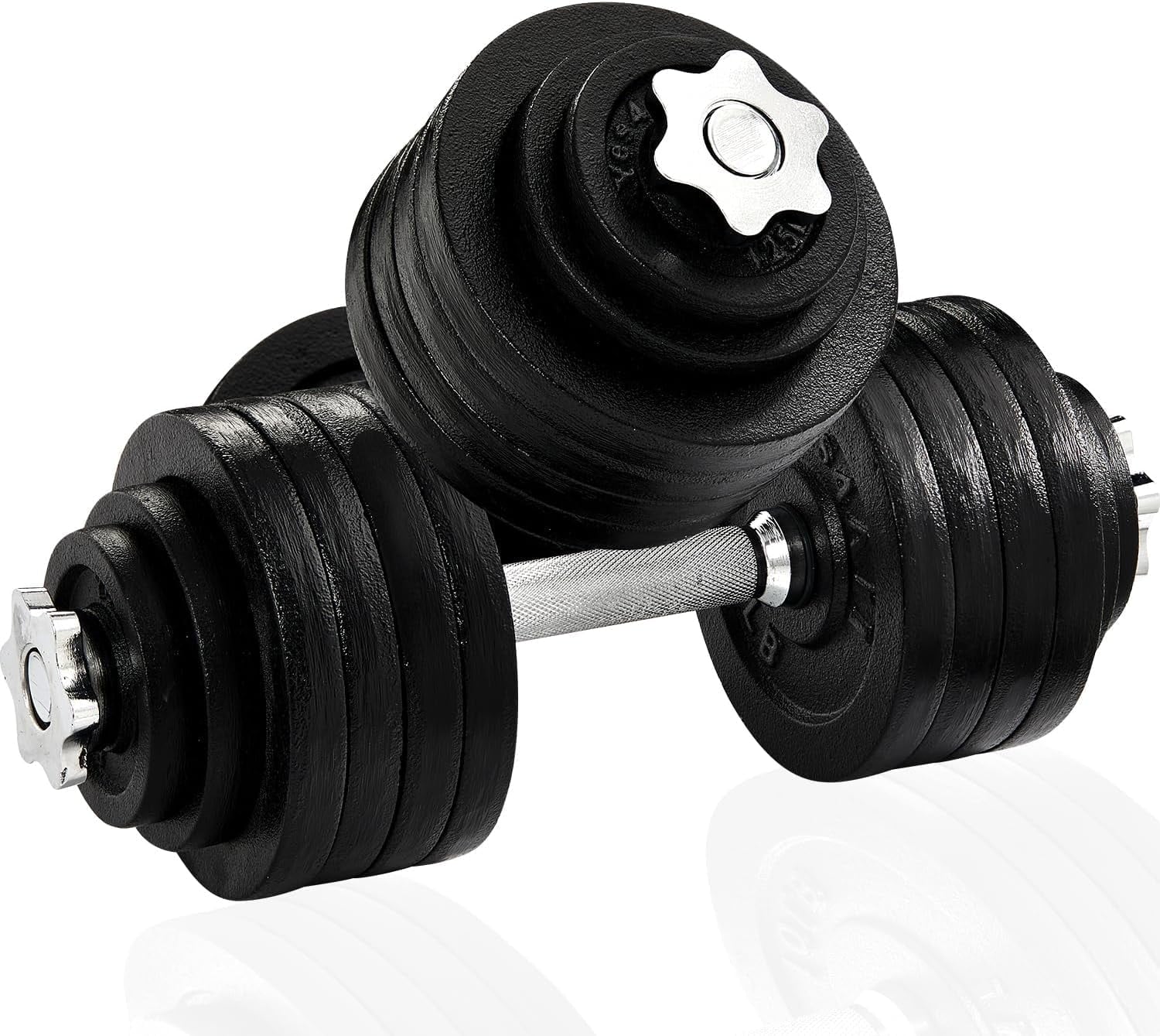 Yes4All 200 lbs Adjustable Dumbbell Set, Cast Iron Pair D6439