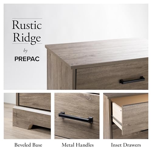 Prepac Sonoma Tall Nightstand with 3 Drawers, Black Q28004