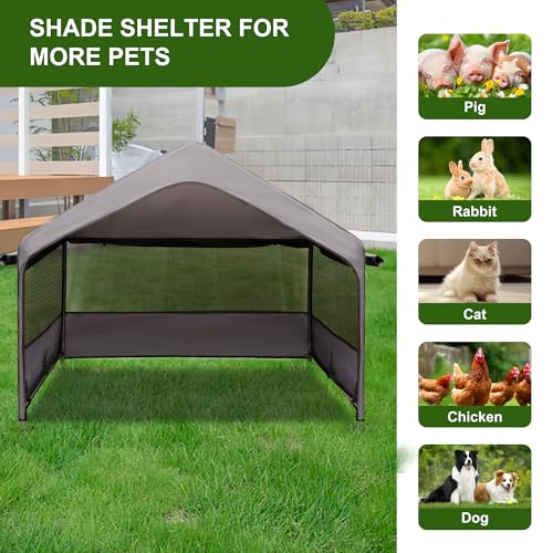 Summertrail Extra Large Dog House Outdoor Tent with Breathable Mesh Windows, Gray U95297