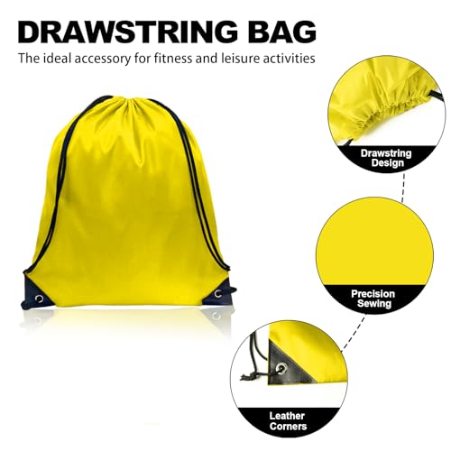 GoodtoU 40 Pack Drawstring Backpacks Waterproof Nylon Cinch Bags for School Gym N792