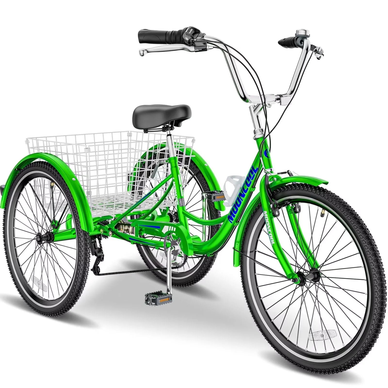 FICISOG 26 Adult Tricycle, 3 Wheel 7 Speed, 450lbs Capacity with Basket X547