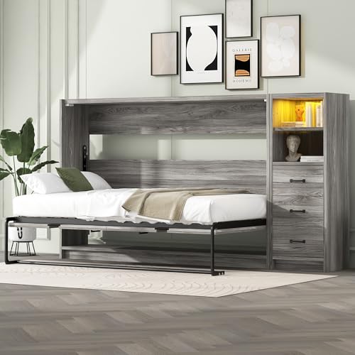 Ball & Cast Queen Murphy Bed Wall Chest with USB and Storage X29201