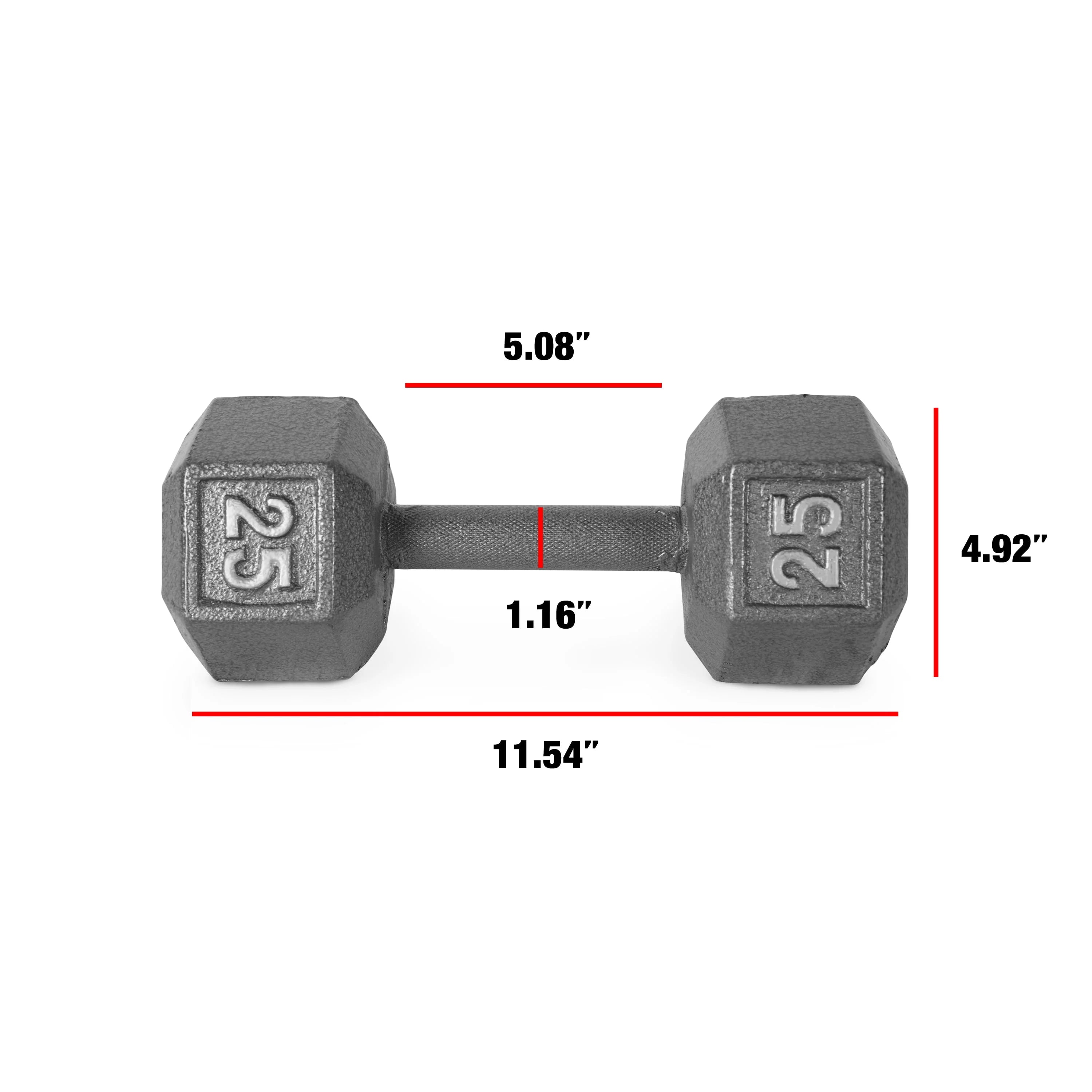 CAP Barbell Cast Iron Dumbbell 25 Lb Pair H734