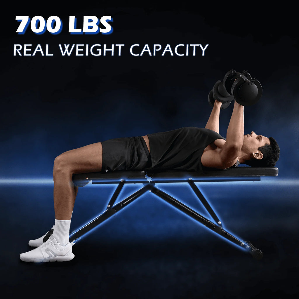 UPGO Adjustable Weight Bench 660lbs Foldable Workout Bench for Home E708