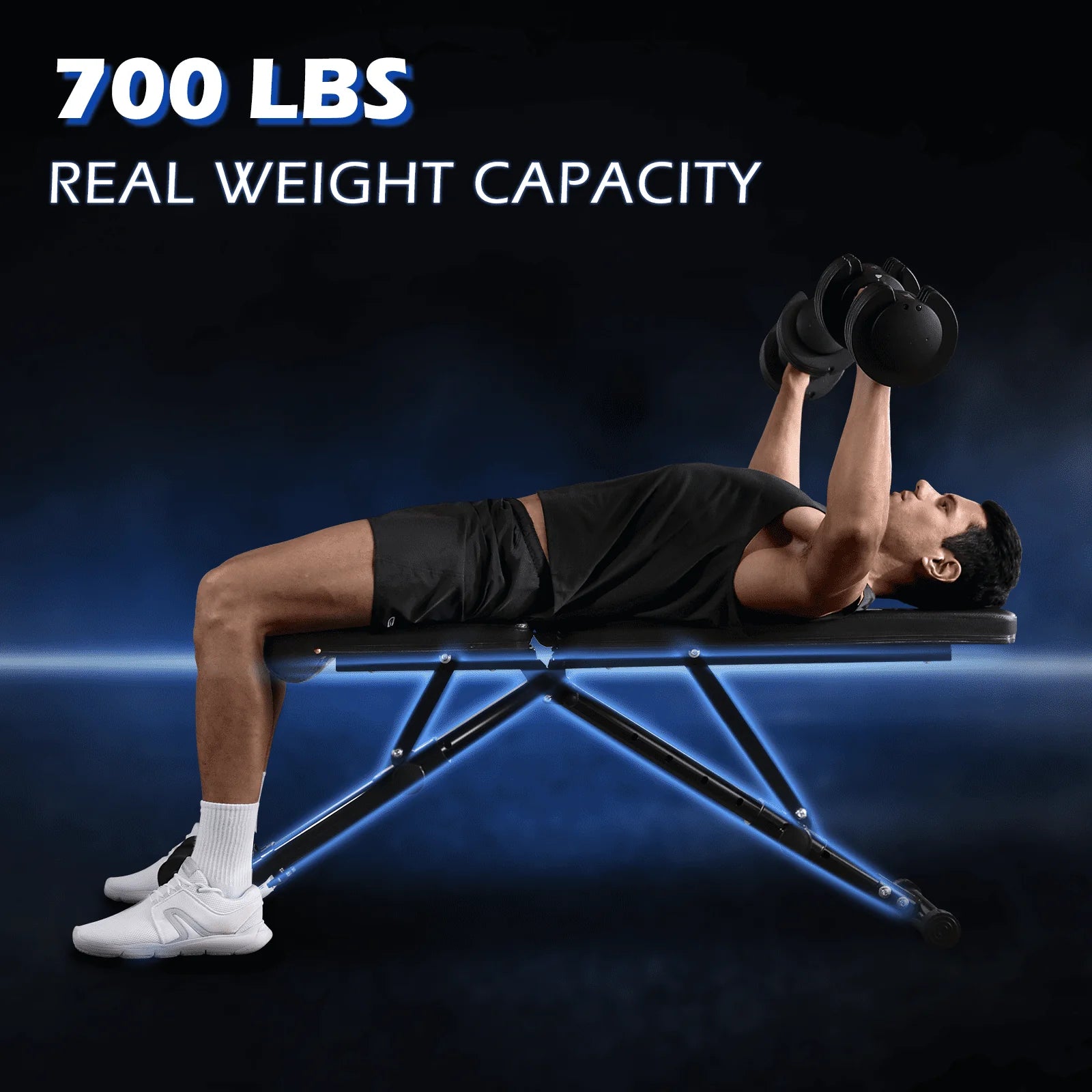 UPGO Adjustable Weight Bench 660lbs Foldable Workout Bench for Home E708