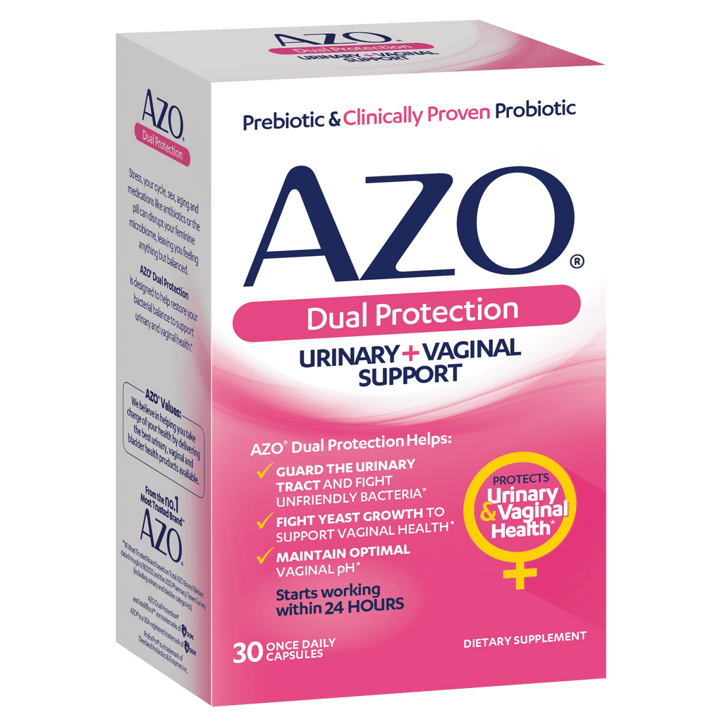 AZO Dual Protection™ Urinary + Vaginal Support Women's Prebiotic Probiotic, 30 count G7786