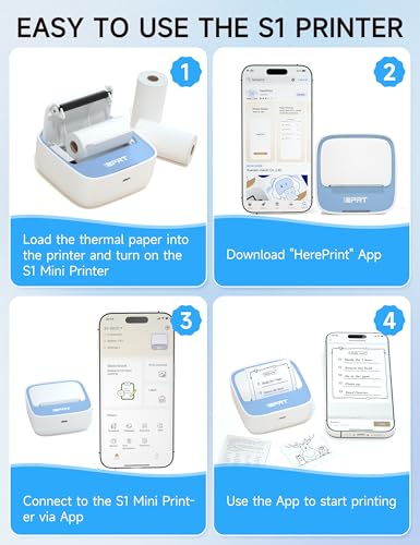 iDPRT Portable Sticker Maker Machine with 1 Roll Sticker Paper, Mini Thermal Printer for Study Notes, DIY, Labels, Grey J29332