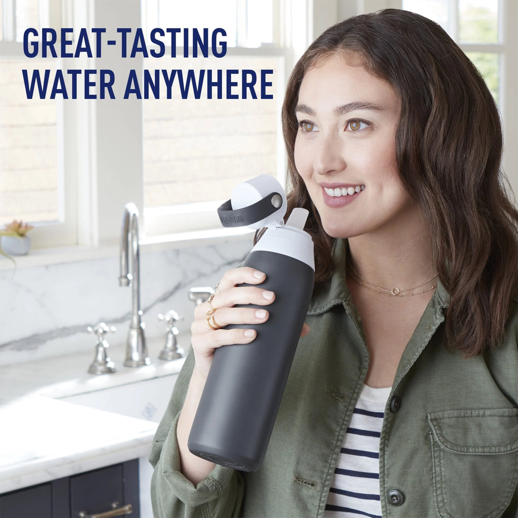 Brita 20 oz Stainless Steel Filtered Insulated Water Bottle with Straw K393612