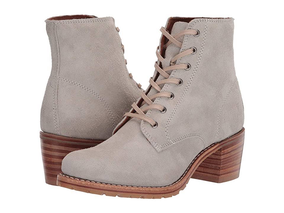 Frye Sabrina 6g Lace Up Boots White Sky Y150