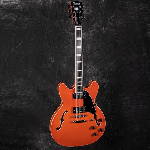 Redid Semi-Hollow Body Electric Guitar RD-100 with F-Hole, Maple Neck, Humbucker Pickups G2932