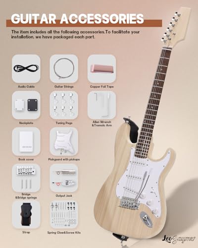Leo Jaymz DIY Single Cut Electric Guitar Kit Mahogany Rosewood B148