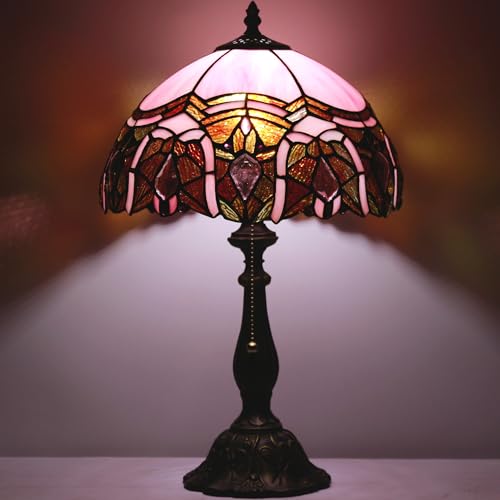 Tiffany Stained Glass Table Lamp Sea Blue Pear J2662