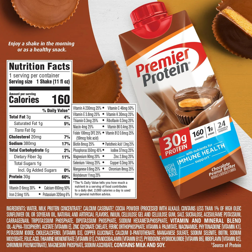Premier Protein Vanilla Shake, 30g Protein, 11 fl oz, 12 Ct J475