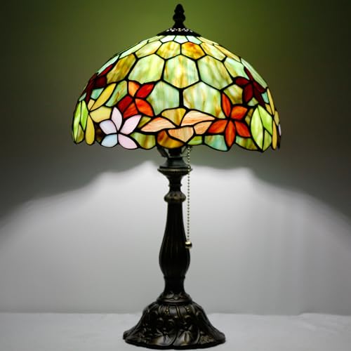 Tiffany Stained Glass Table Lamp Sea Blue Pear J2662