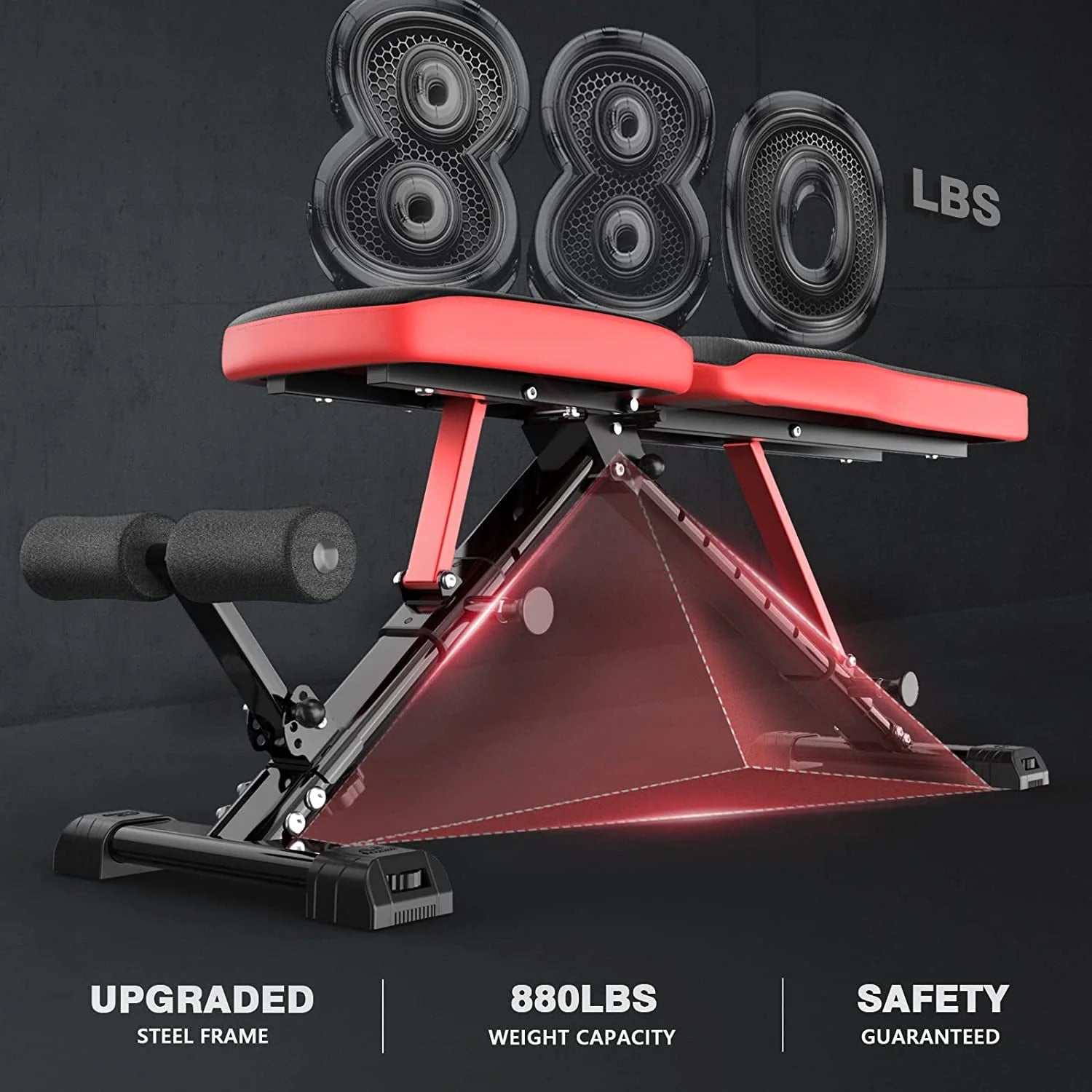 UPGO Adjustable Weight Bench 660lbs Foldable Workout Bench for Home E708