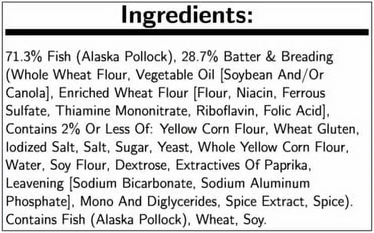 Trident Seafoods Alaskan Whole Grain Breaded Pollock, 3.6 oz I180031