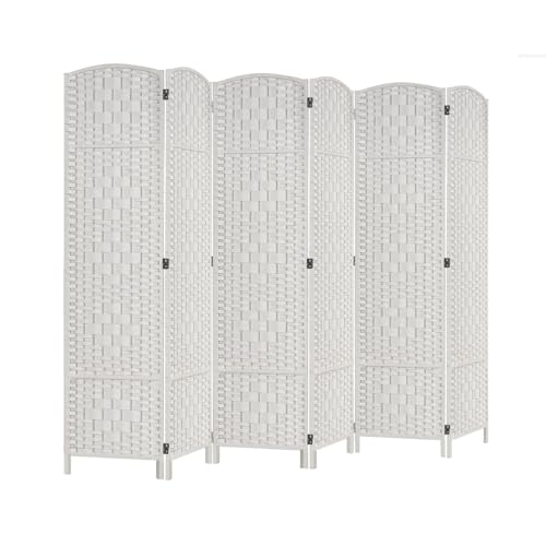 Rose Home Fashion 6 ft Tall Room Divider 4 Panel Folding Privacy Screen, Dark Coffee C8634