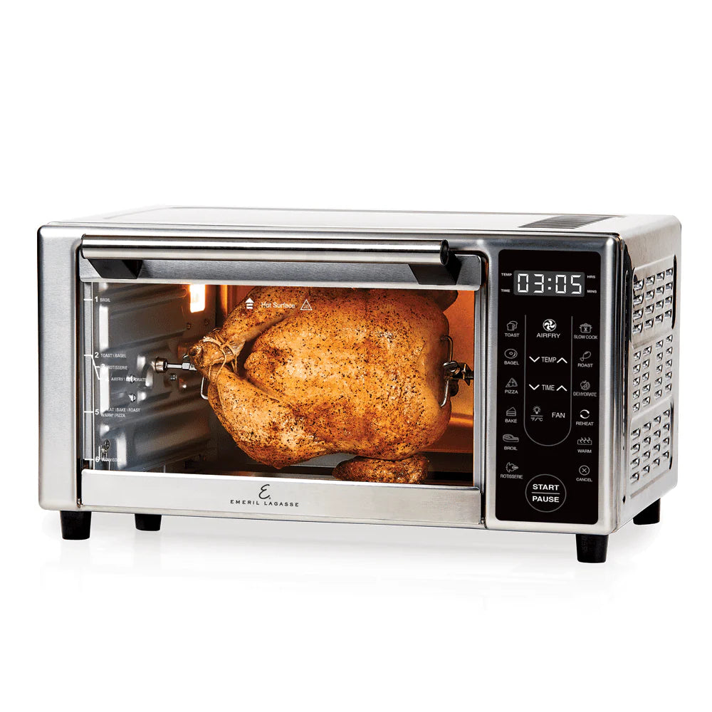 Emeril Lagasse Power AirFryer 360 Plus Toaster Oven, Stainless Steel J972