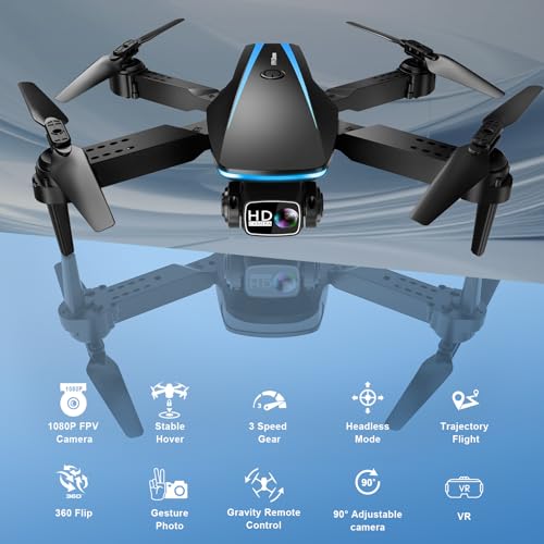 Mini Drone with Camera 1080P HD Foldable for Kids Adults W57139