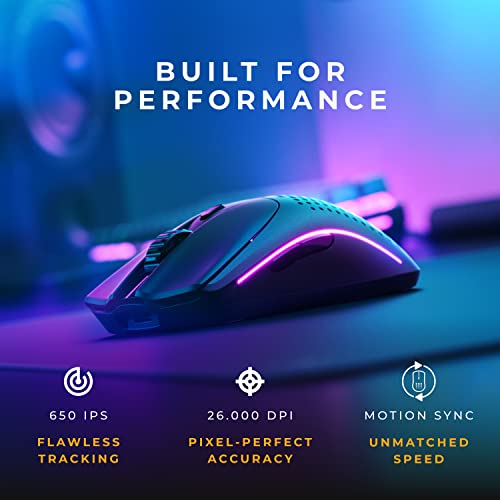 Glorious Gaming Model D 2 Wireless Ergonomic Mouse, 66g, White V612