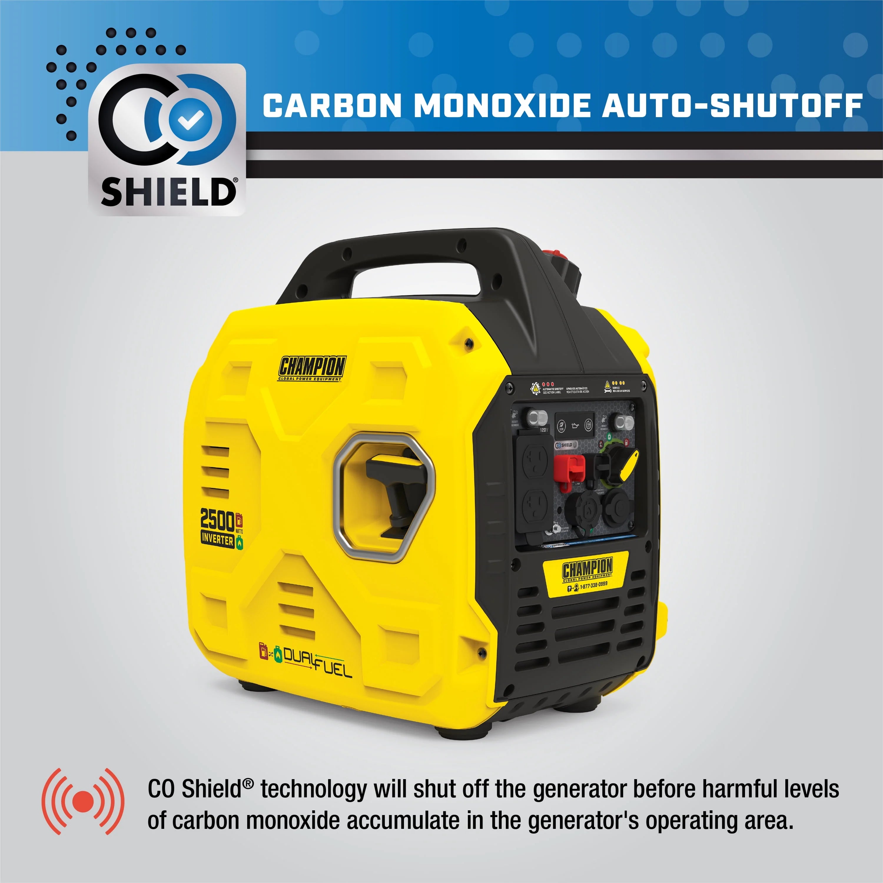 Champion Power Equipment 2500-Watt Ultralight Dual Fuel Inverter Generator O8532