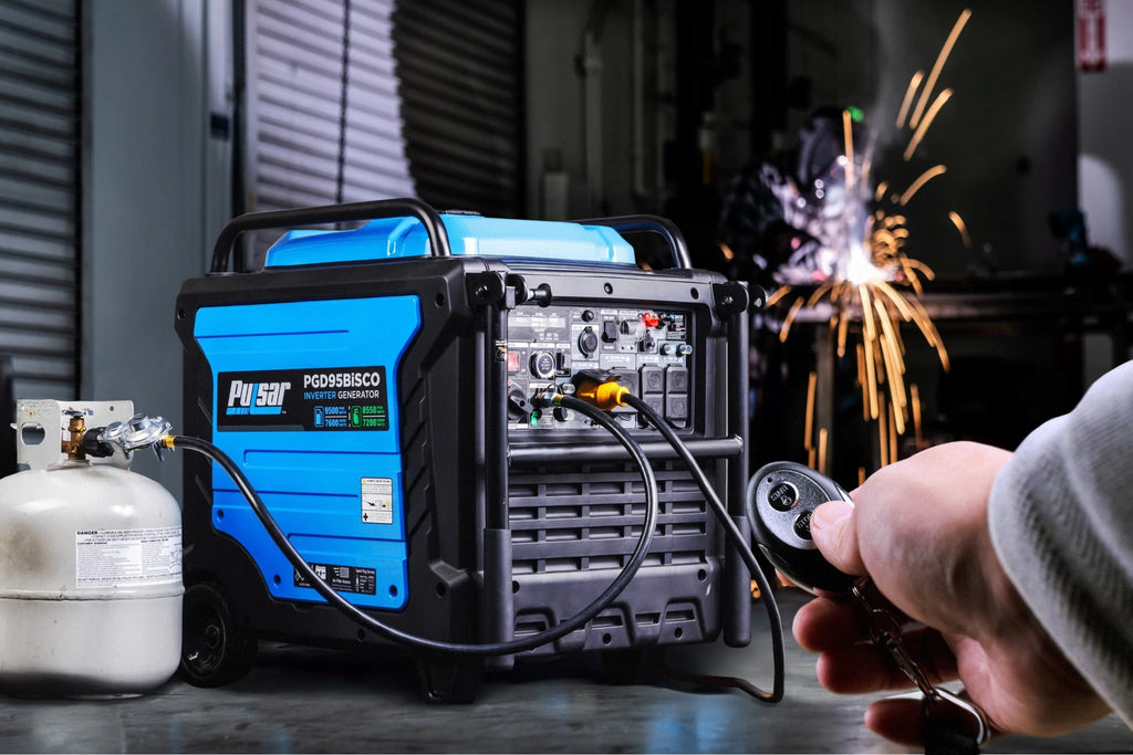 Pulsar 9,500 Watt Dual Fuel Inverter Generator with Remote Start L6111