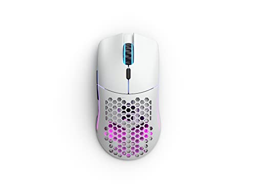 Glorious Gaming Model D 2 Wireless Ergonomic Mouse, 66g, White V612