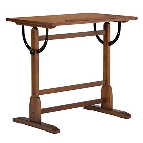 Studio Designs 36 x 24in Vintage Drafting Table, Rustic Oak L890
