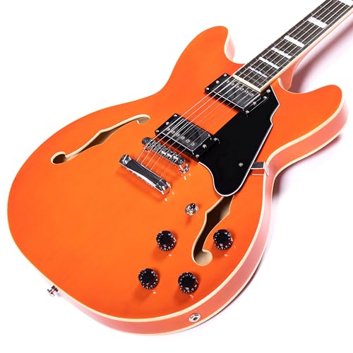 Redid Semi-Hollow Body Electric Guitar RD-100 with F-Hole, Maple Neck, Humbucker Pickups G2932