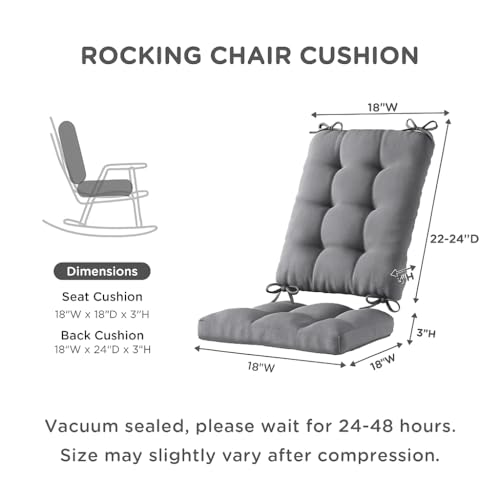 Codi Outdoor Rocking Chair Cushion, Water Resistant, Sage 1PK P38027