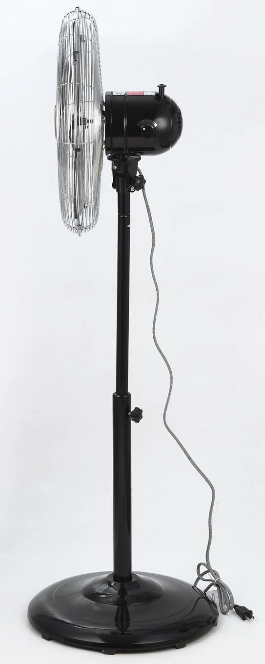 Better Homes & Gardens 16 inch Adjustable Oscillating Metal Stand Fan, Red O2097
