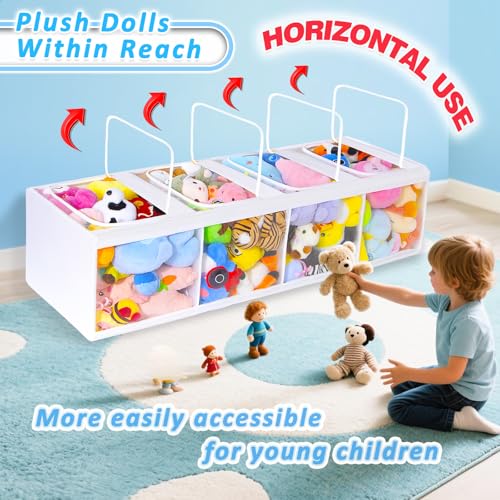 Transparent Stuffed Animal Storage Toy Box for Kids Room C80974