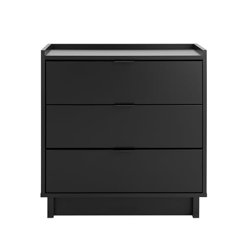 Prepac Sonoma Tall Nightstand with 3 Drawers, Black Q28004