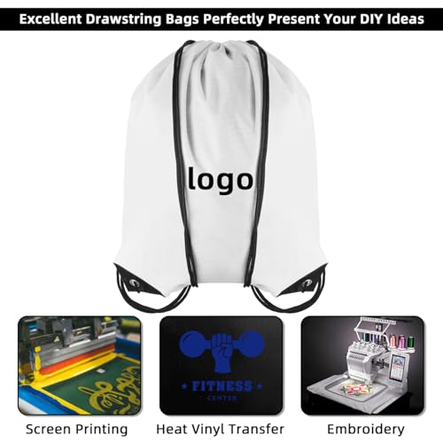 GoodtoU 40 Pack Drawstring Backpacks Waterproof Nylon Cinch Bags for School Gym N792