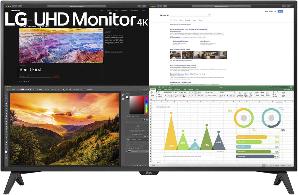 LG 43UN700T-B 43" 4K UHD 3840x2160 IPS USB-C HDR 10 Monitor