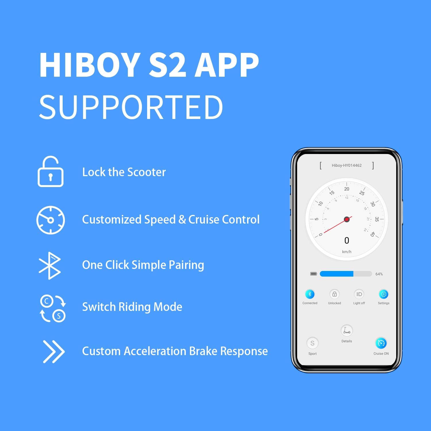 Hiboy S2 Pro Electric Scooter for Adults, 10" Solid Tires, 25 Miles Range L613