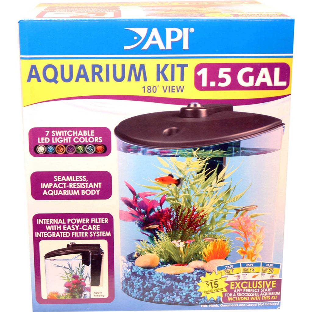 Koller Products AquaView 1.5-Gallon Fish Tank with LED Lighting and Power Filter U116