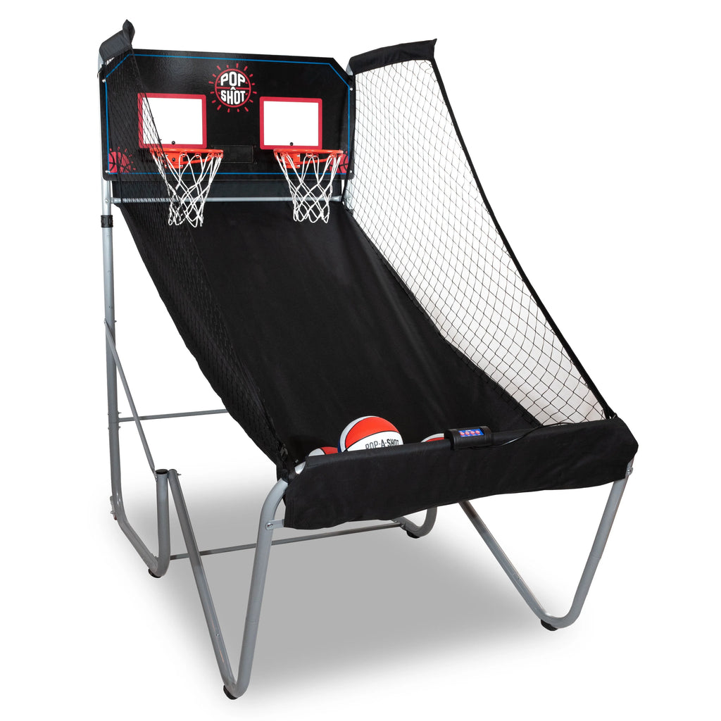 Pop-A-Shot Official Dual Shot Basketball Arcade Game - Black, Foldable, Adjustable Height F5605