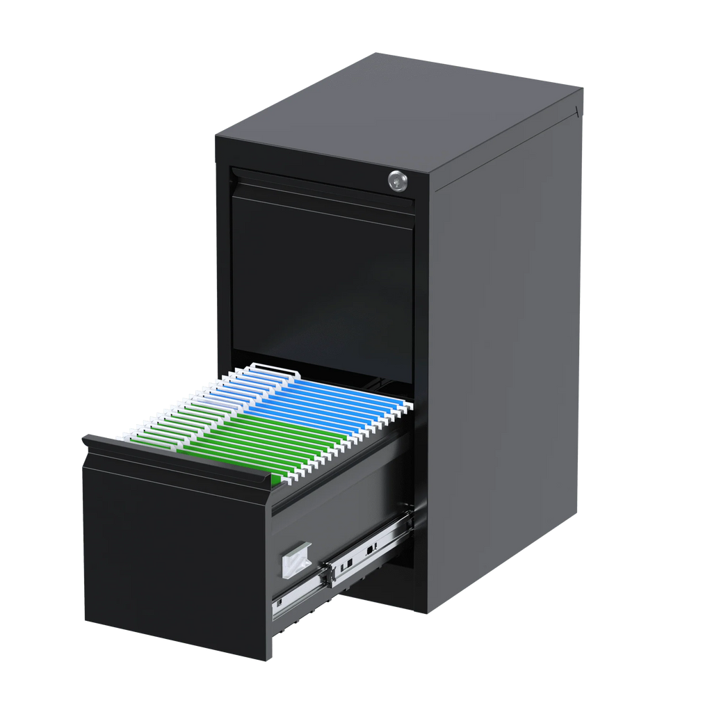 SUPEER 4 Drawer File Cabinet with Lock, Metal Vertical Storage, Black E499