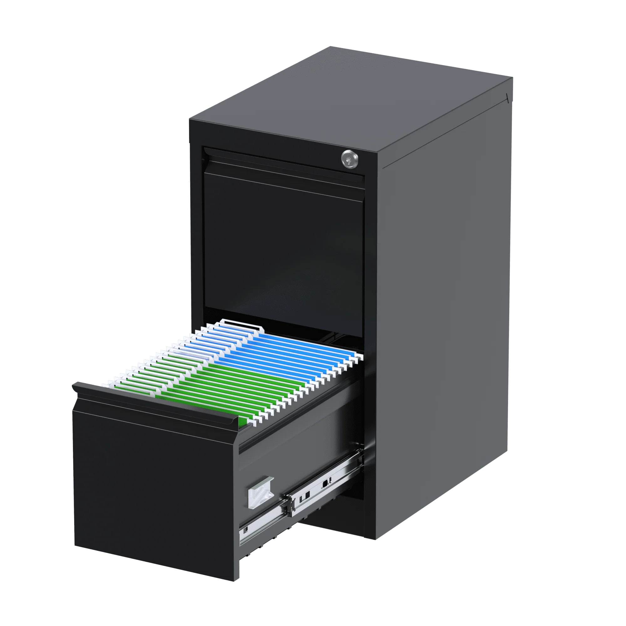 SUPEER 4 Drawer File Cabinet with Lock, Metal Vertical Storage, Black E499