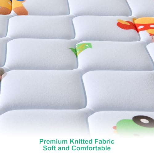 Premium Crib & Toddler Mattress, 100% Knitted Fabric, Hypoallergenic, 5" Thick, Fits Standard Cribs W252468