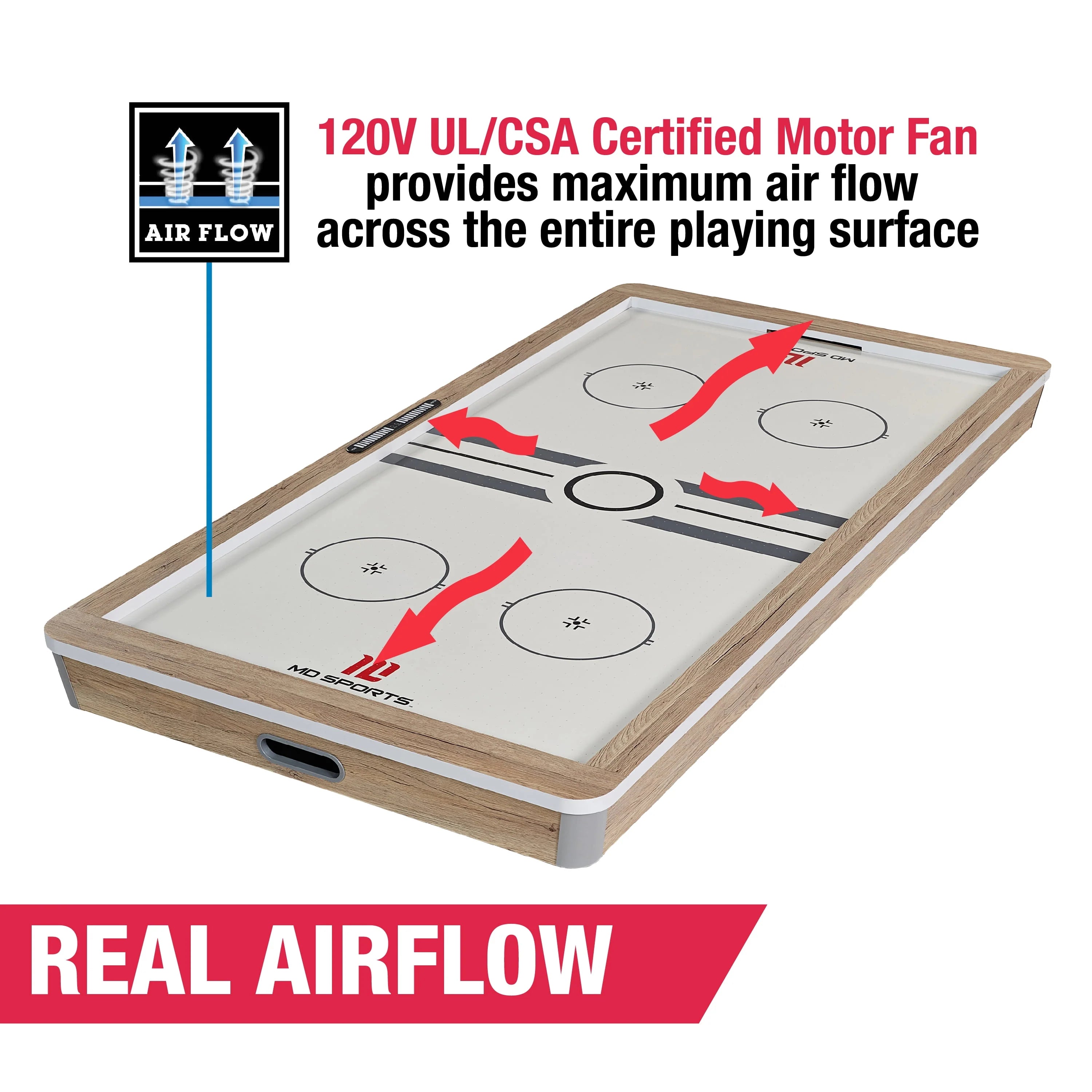 MD Sports 7ft Hinsdale Air Hockey Table with Pusher and Puck V85860